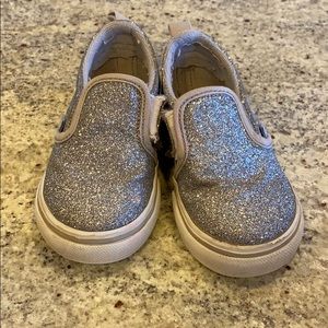 Toddler Silver Glitter Vans
